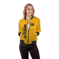 Бомбер женский PUBG: Yellow Fashion, цвет: 3D-черный — фото 2