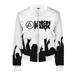 Бомбер женский LINKIN PARK, цвет: 3D-белый