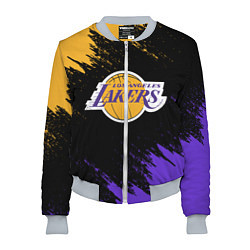 Бомбер женский LA LAKERS, цвет: 3D-меланж