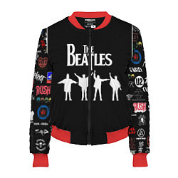 Бомбер женский Beatles, цвет: 3D-красный