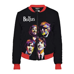 Бомбер женский The Beatles, цвет: 3D-красный