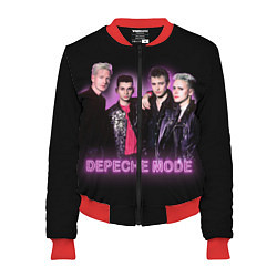 Бомбер женский 80s Depeche Mode neon, цвет: 3D-красный