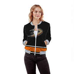 Бомбер женский Anaheim Ducks Selanne, цвет: 3D-меланж — фото 2