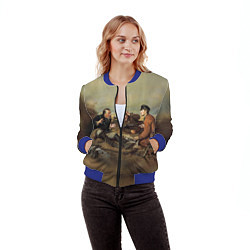 Бомбер женский Русские охотники, цвет: 3D-синий — фото 2
