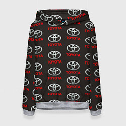 Толстовка-худи женская Toyota, цвет: 3D-меланж