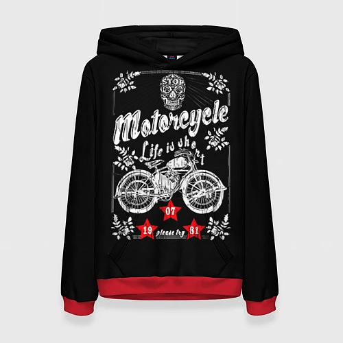 Женская толстовка Moto t-shirt 2 / 3D-Красный – фото 1