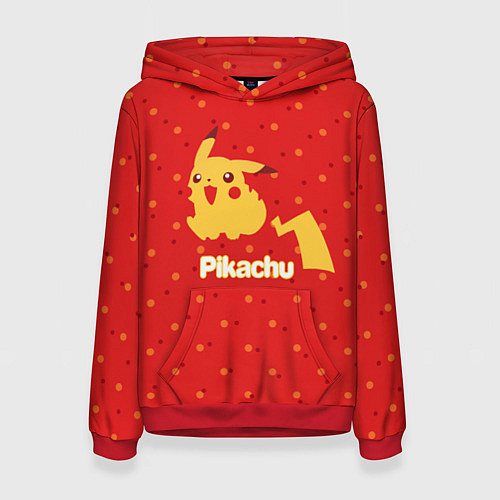 Женская толстовка Pikachu / 3D-Красный – фото 1