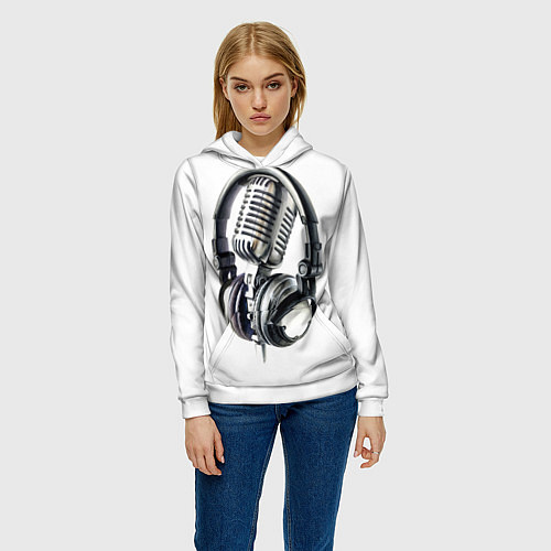 Женская толстовка Диджей / 3D-Белый – фото 3