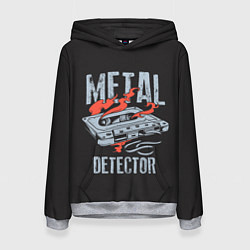 Толстовка-худи женская Metal Detector, цвет: 3D-меланж