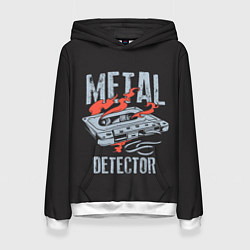 Толстовка-худи женская Metal Detector, цвет: 3D-белый