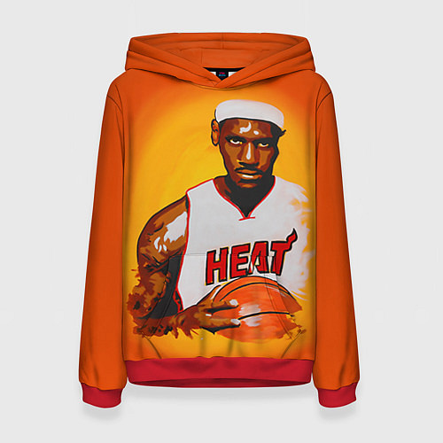 Женская толстовка LeBron James: Heat / 3D-Красный – фото 1