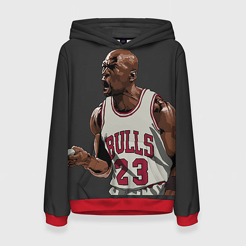 Женская толстовка Bulls 23: Jordan / 3D-Красный – фото 1