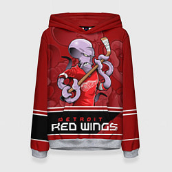 Толстовка-худи женская Detroit Red Wings, цвет: 3D-меланж