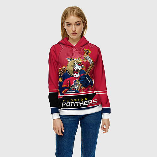 Женская толстовка Florida Panthers / 3D-Белый – фото 3