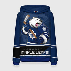 Толстовка-худи женская Toronto Maple Leafs, цвет: 3D-синий