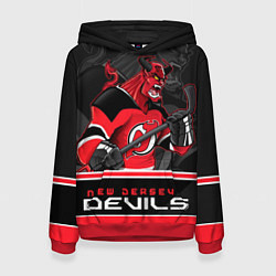 Толстовка-худи женская New Jersey Devils, цвет: 3D-красный