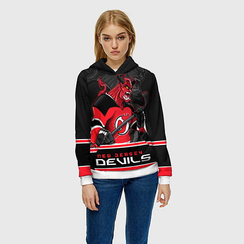 Женская толстовка New Jersey Devils / 3D-Белый – фото 3