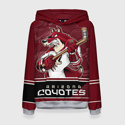 Толстовка-худи женская Arizona Coyotes, цвет: 3D-меланж