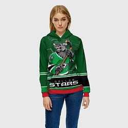 Толстовка-худи женская Dallas Stars, цвет: 3D-красный — фото 2