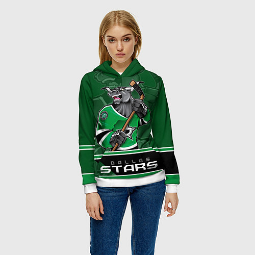 Женская толстовка Dallas Stars / 3D-Белый – фото 3