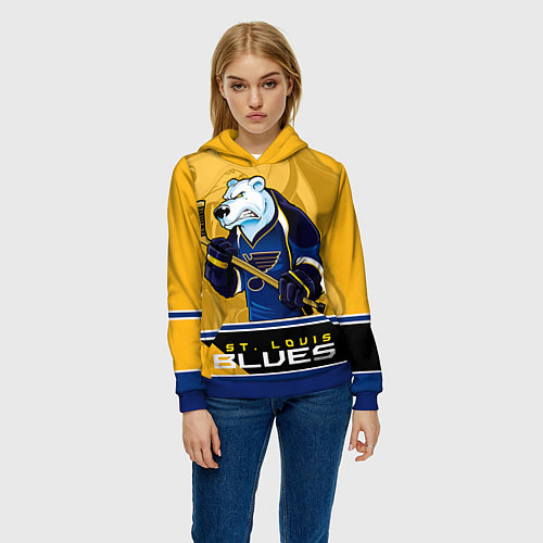 Женская толстовка St. Louis Blues / 3D-Синий – фото 3