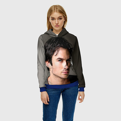 Женская толстовка Ian Somerhalder / 3D-Синий – фото 3