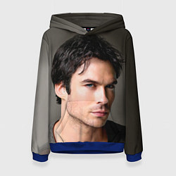 Толстовка-худи женская Ian Somerhalder, цвет: 3D-синий