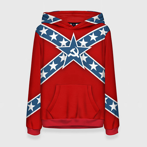 Женская толстовка Флаг советской конфедерации / 3D-Красный – фото 1
