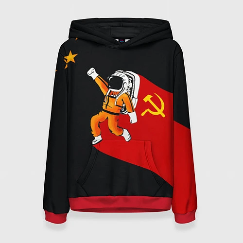 Женская толстовка Советский Гагарин / 3D-Красный – фото 1