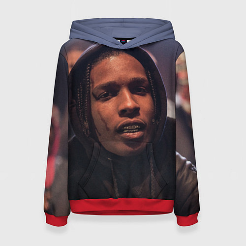 Женская толстовка ASAP Rocky: Black Hip-Hop / 3D-Красный – фото 1