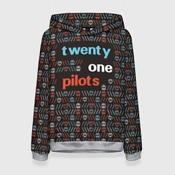 Толстовка-худи женская Twenty One Pilots, цвет: 3D-меланж