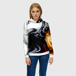 Толстовка-худи женская Abrupt, цвет: 3D-белый — фото 2