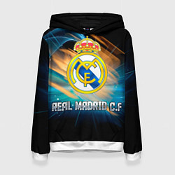 Толстовка-худи женская Real Madrid, цвет: 3D-белый