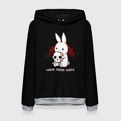 Толстовка-худи женская Череп, цвет: 3D-меланж