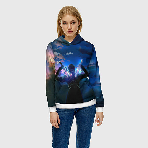 Женская толстовка Мастера меча онлайн / 3D-Белый – фото 3