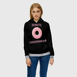 Толстовка-худи женская Donuts, цвет: 3D-меланж — фото 2
