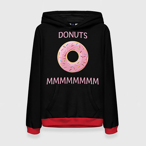 Женская толстовка Donuts / 3D-Красный – фото 1