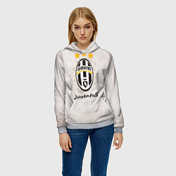 Толстовка-худи женская Juventus3, цвет: 3D-меланж — фото 2