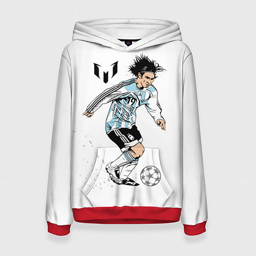 Женская толстовка Messi Young / 3D-Красный – фото 1