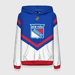Толстовка-худи женская NHL: New York Rangers, цвет: 3D-красный