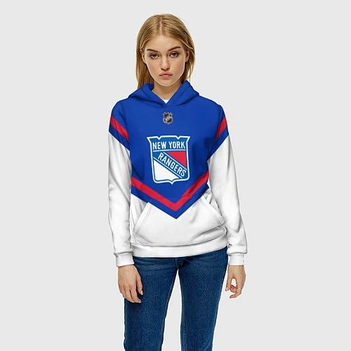 Женская толстовка NHL: New York Rangers / 3D-Белый – фото 3