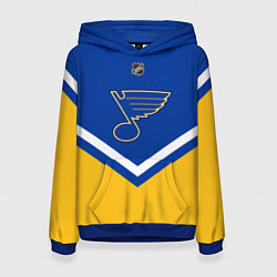 Толстовка-худи женская NHL: St. Louis Blues, цвет: 3D-синий