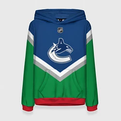Толстовка-худи женская NHL: Vancouver Canucks, цвет: 3D-красный