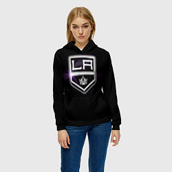 Толстовка-худи женская Los Angeles Kings, цвет: 3D-черный — фото 2
