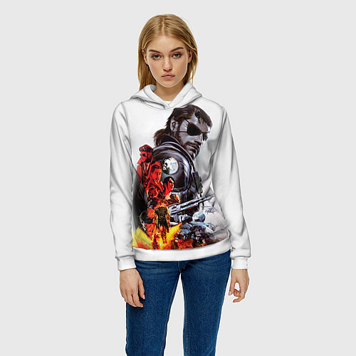 Женская толстовка Metal gear solid 2 / 3D-Белый – фото 3