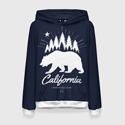 Толстовка-худи женская California Republic, цвет: 3D-белый