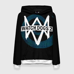 Толстовка-худи женская Watch Dogs 2, цвет: 3D-белый