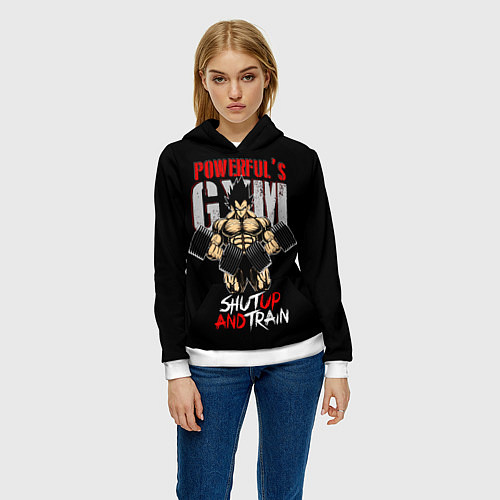 Женская толстовка Powerful Gym / 3D-Белый – фото 3