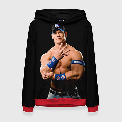 Женская толстовка Джон Сина борец / 3D-Красный – фото 1