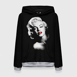 Толстовка-худи женская Мэрилин Монро, цвет: 3D-меланж